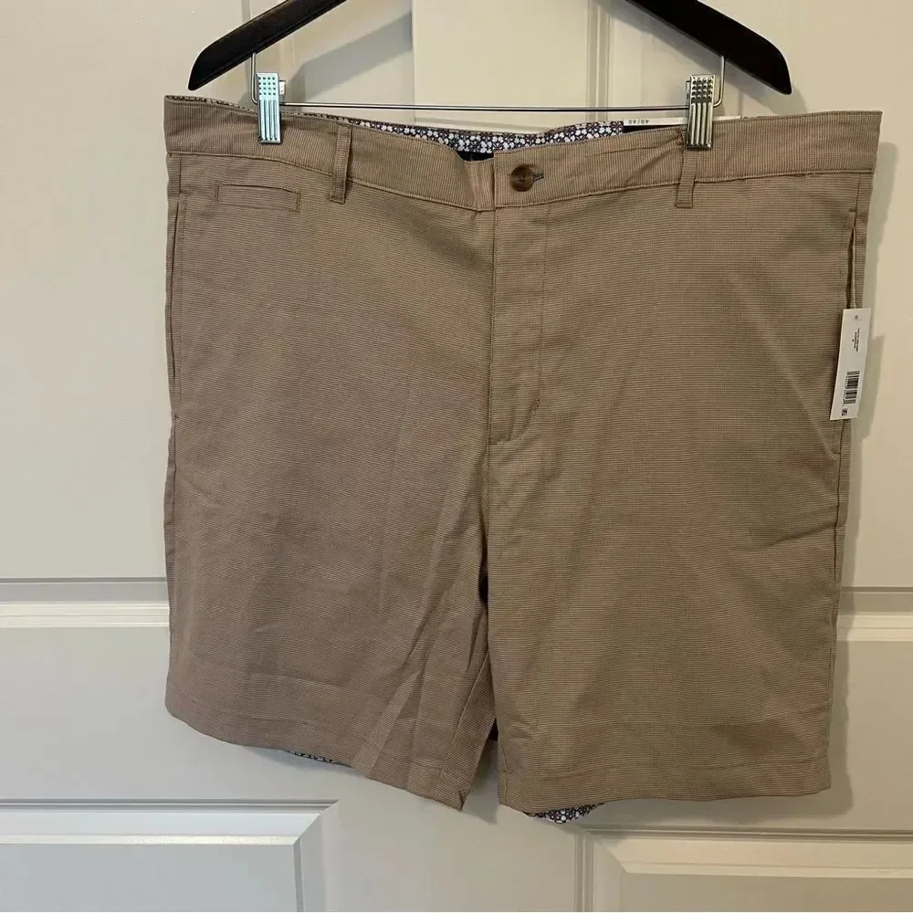 TailorByrd CONTRAST TRIM TEXTURED DOBBY SHORTS NEW khaki Size 38